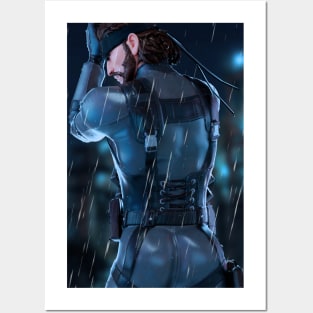 Solid Snake in the rain Posters and Art